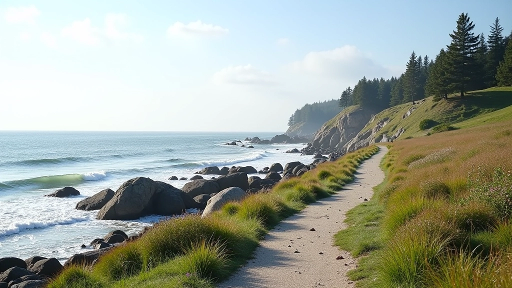 Coastal path with ocean view